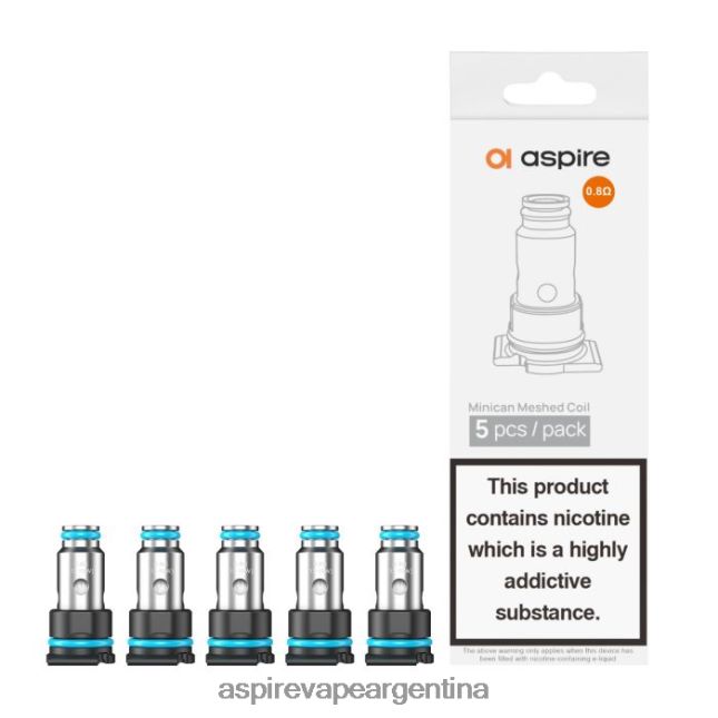 Aspire Minican bobina mallada 0.8o/5uds | Aspire Vape Pod 8NB404205